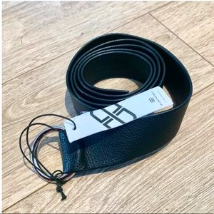 Black Vegan Leather Belt